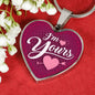 I'm Yours Necklace Stainless Steel or 18k Gold Heart Pendant 18-22"-Express Your Love Gifts