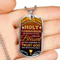I Pray That I Will Forever Be Blessed Necklace Stainless Steel or 18k Gold Dog Tag 24" Chain-Express Your Love Gifts