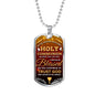 I Pray That I Will Forever Be Blessed Necklace Stainless Steel or 18k Gold Dog Tag 24" Chain-Express Your Love Gifts