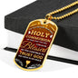 I Pray That I Will Forever Be Blessed Necklace Stainless Steel or 18k Gold Dog Tag 24" Chain-Express Your Love Gifts