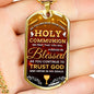 I Pray That I Will Forever Be Blessed Necklace Stainless Steel or 18k Gold Dog Tag 24" Chain-Express Your Love Gifts