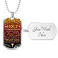 I Pray That I Will Forever Be Blessed Necklace Stainless Steel or 18k Gold Dog Tag 24" Chain-Express Your Love Gifts