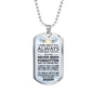 I Think About You Always Necklace Stainless Steel or 18k Gold Dog Tag 24" Chain-Express Your Love Gifts