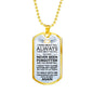 I Think About You Always Necklace Stainless Steel or 18k Gold Dog Tag 24" Chain-Express Your Love Gifts