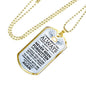 I Think About You Always Necklace Stainless Steel or 18k Gold Dog Tag 24" Chain-Express Your Love Gifts
