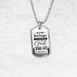 I Trust God Who Is My Refuge And Fortress Necklace Stainless Steel or 18k Gold Dog Tag 24" Chain-Express Your Love Gifts