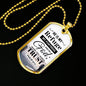 I Trust God Who Is My Refuge And Fortress Necklace Stainless Steel or 18k Gold Dog Tag 24" Chain-Express Your Love Gifts