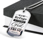 I Trust God Who Is My Refuge And Fortress Necklace Stainless Steel or 18k Gold Dog Tag 24" Chain-Express Your Love Gifts