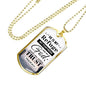 I Trust God Who Is My Refuge And Fortress Necklace Stainless Steel or 18k Gold Dog Tag 24" Chain-Express Your Love Gifts