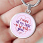 I Want All My Lasts To Be With You Circle Necklace Stainless Steel or 18k Gold 18-22" - Express Your Love Gifts