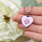 I Want All My Lasts To Be With You Necklace Stainless Steel or 18k Gold Heart Pendant 18-22" - Express Your Love Gifts