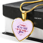 I Want All My Lasts To Be With You Necklace Stainless Steel or 18k Gold Heart Pendant 18-22" - Express Your Love Gifts