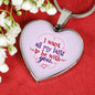 I Want All My Lasts To Be With You Necklace Stainless Steel or 18k Gold Heart Pendant 18-22" - Express Your Love Gifts