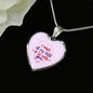 I Want All My Lasts To Be With You Necklace Stainless Steel or 18k Gold Heart Pendant 18-22" - Express Your Love Gifts