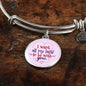 I Want All My Lasts To Be With You Stainless Steel or 18k Gold Circle Bangle Bracelet - Express Your Love Gifts