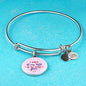 I Want All My Lasts To Be With You Stainless Steel or 18k Gold Circle Bangle Bracelet - Express Your Love Gifts