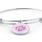 I Want All My Lasts To Be With You Stainless Steel or 18k Gold Circle Bangle Bracelet - Express Your Love Gifts