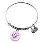 I Want All My Lasts To Be With You Stainless Steel or 18k Gold Circle Bangle Bracelet - Express Your Love Gifts