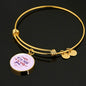I Want All My Lasts To Be With You Stainless Steel or 18k Gold Circle Bangle Bracelet - Express Your Love Gifts