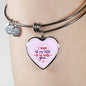 I Want All My Lasts To Be With You Stainless Steel or 18k Gold Heart Bangle Bracelet - Express Your Love Gifts