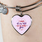 I Want All My Lasts To Be With You Stainless Steel or 18k Gold Heart Bangle Bracelet - Express Your Love Gifts