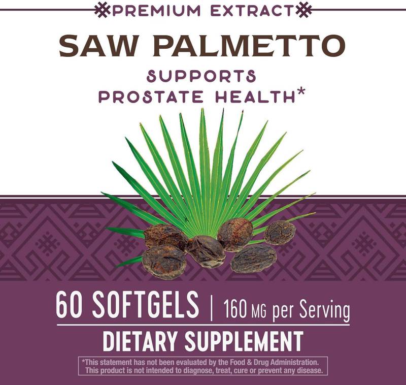 Nature’s Way Saw Palmetto Dietary Supplement Softgels, 60 Count, Exp. 11/30/2026-Express Your Love Gifts