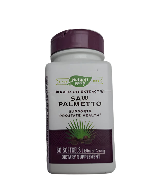 Nature’s Way Saw Palmetto Dietary Supplement Softgels, 60 Count, Exp. 11/30/2026-Express Your Love Gifts