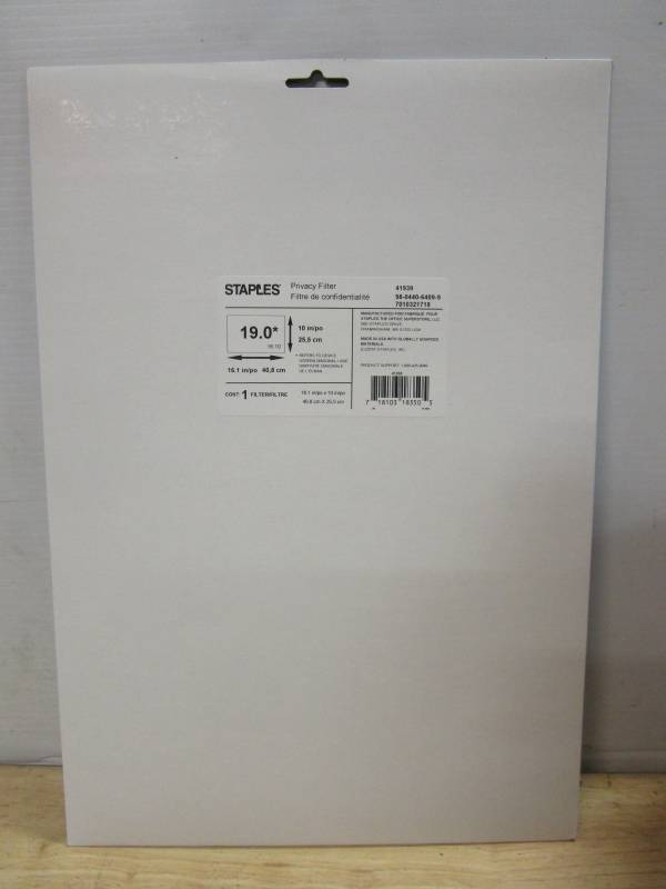 Staples Privacy Filter for 19" Widescreen Monitor, 16:10 Aspect Ratio-Express Your Love Gifts