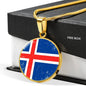 Iceland Flag Necklace Iceland Flag Stainless Steel or 18k Gold 18-22" - Express Your Love Gifts