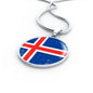 Iceland Flag Necklace Iceland Flag Stainless Steel or 18k Gold 18-22" - Express Your Love Gifts