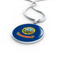 Idaho State Flag Necklace Stainless Steel or 18k Gold Circle Pendant 18-22" - Express Your Love Gifts