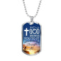 If God Brings You To It Necklace Stainless Steel or 18k Gold Dog Tag 24" Chain-Express Your Love Gifts