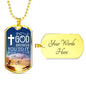 If God Brings You To It Necklace Stainless Steel or 18k Gold Dog Tag 24" Chain-Express Your Love Gifts