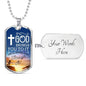 If God Brings You To It Necklace Stainless Steel or 18k Gold Dog Tag 24" Chain-Express Your Love Gifts
