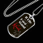 If Life Gets Too Hard To Stand Kneel Necklace Stainless Steel or 18k Gold Dog Tag 24" Chain - Express Your Love Gifts