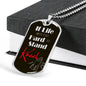 If Life Gets Too Hard To Stand Kneel Necklace Stainless Steel or 18k Gold Dog Tag 24" Chain - Express Your Love Gifts