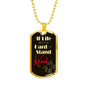 If Life Gets Too Hard To Stand Kneel Necklace Stainless Steel or 18k Gold Dog Tag 24" Chain - Express Your Love Gifts