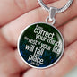 If You Correct Your Mind Circle Necklace Stainless Steel or 18k Gold 18-22"-Express Your Love Gifts