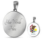 Illinois State Flag Necklace Stainless Steel or 18k Gold Circle Pendant 18-22" - Express Your Love Gifts