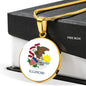 Illinois State Flag Necklace Stainless Steel or 18k Gold Circle Pendant 18-22" - Express Your Love Gifts