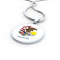 Illinois State Flag Necklace Stainless Steel or 18k Gold Circle Pendant 18-22" - Express Your Love Gifts