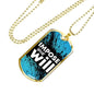 Impose Your Will Necklace Stainless Steel or 18k Gold Dog Tag 24" Chain-Express Your Love Gifts