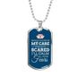 In My Care Nurse Nurse Necklace Stainless Steel or 18k Gold Dog Tag 24" Chain-Express Your Love Gifts