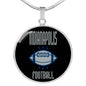 Indianapolis Circle Pendant Football Fan Necklace Stainless Steel or 18k Gold 18-22" - Express Your Love Gifts