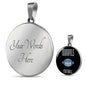 Indianapolis Circle Pendant Football Fan Necklace Stainless Steel or 18k Gold 18-22" - Express Your Love Gifts