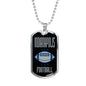 Indianapolis Fan Necklace Dog Tag Stainless Steel or 18k Gold 24" Chain - Express Your Love Gifts