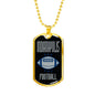 Indianapolis Fan Necklace Dog Tag Stainless Steel or 18k Gold 24" Chain - Express Your Love Gifts