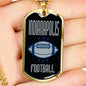 Indianapolis Fan Necklace Dog Tag Stainless Steel or 18k Gold 24" Chain - Express Your Love Gifts