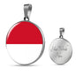 Indonesia Flag Necklace Indonesia Flag Stainless Steel or 18k Gold 18-22" - Express Your Love Gifts