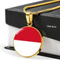 Indonesia Flag Necklace Indonesia Flag Stainless Steel or 18k Gold 18-22" - Express Your Love Gifts